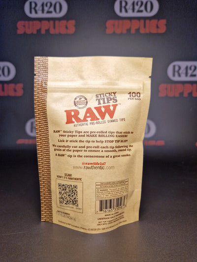 RAW Pre-Rolled Sticky Tips (100)