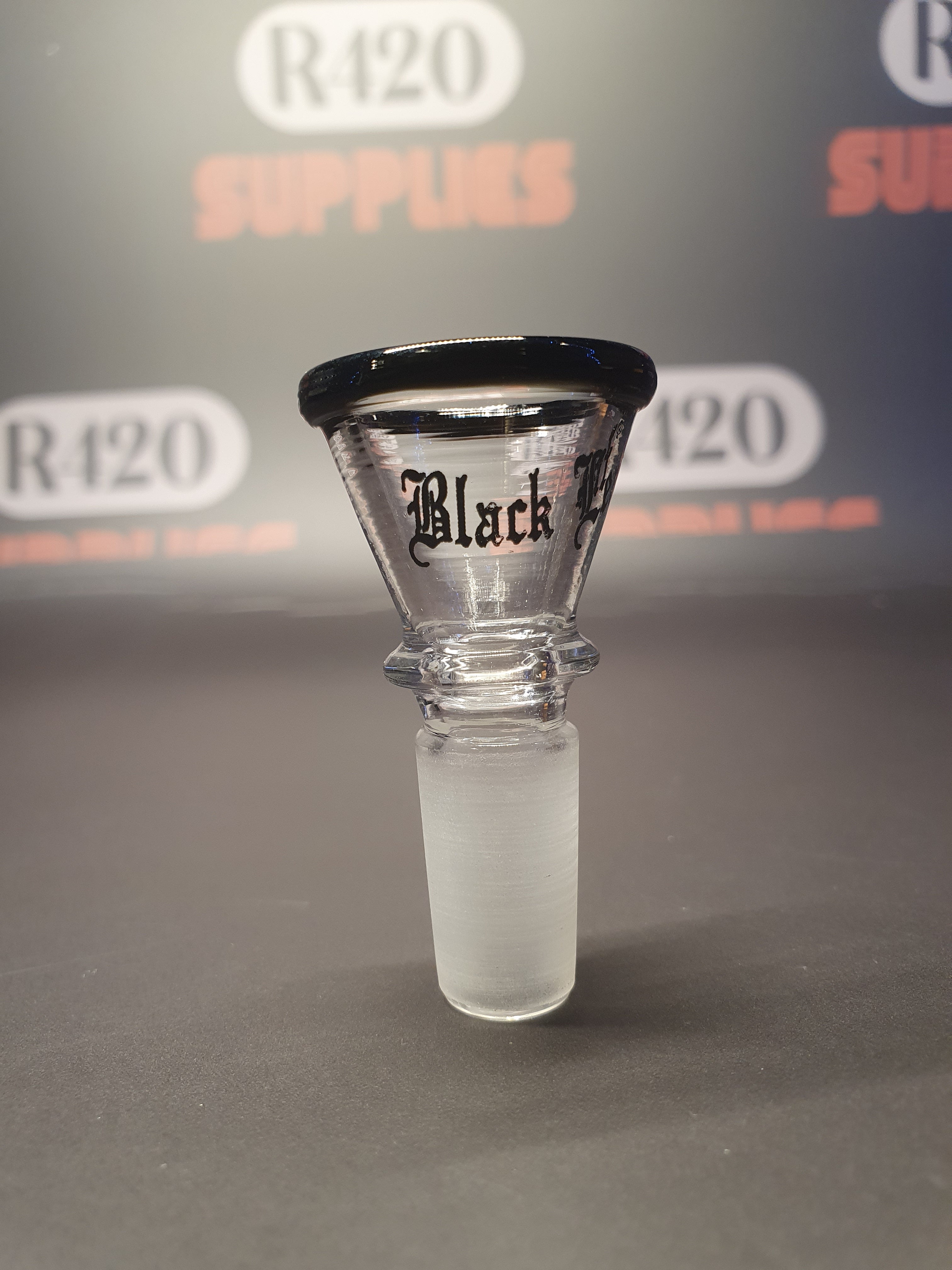 Glass Bowl - 14mm Male - Funnel Type - Black