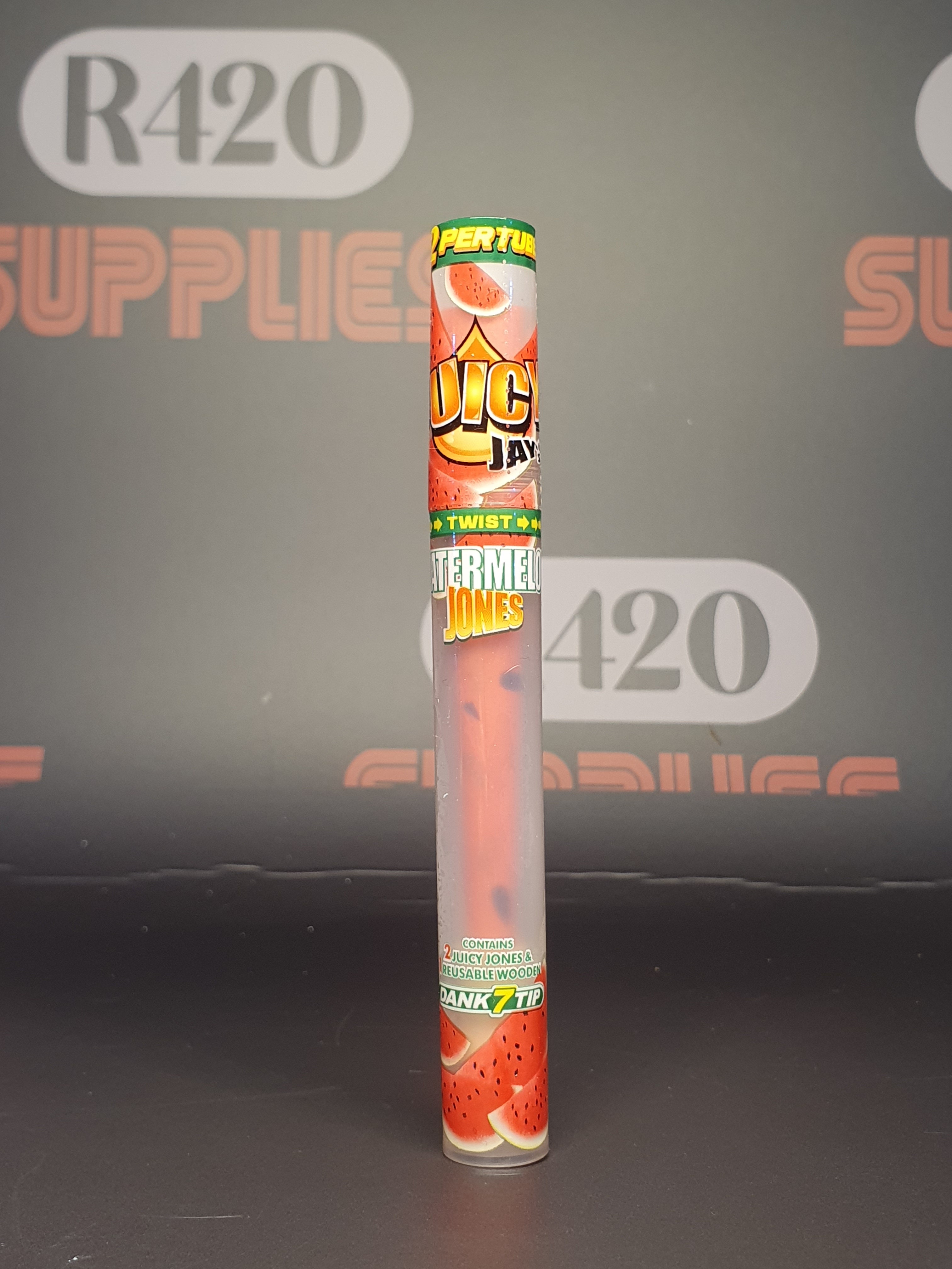 Juicy Jay's Flavoured Cones - 2 Cones & 1 Reusable Wooden Tip - Watermelon