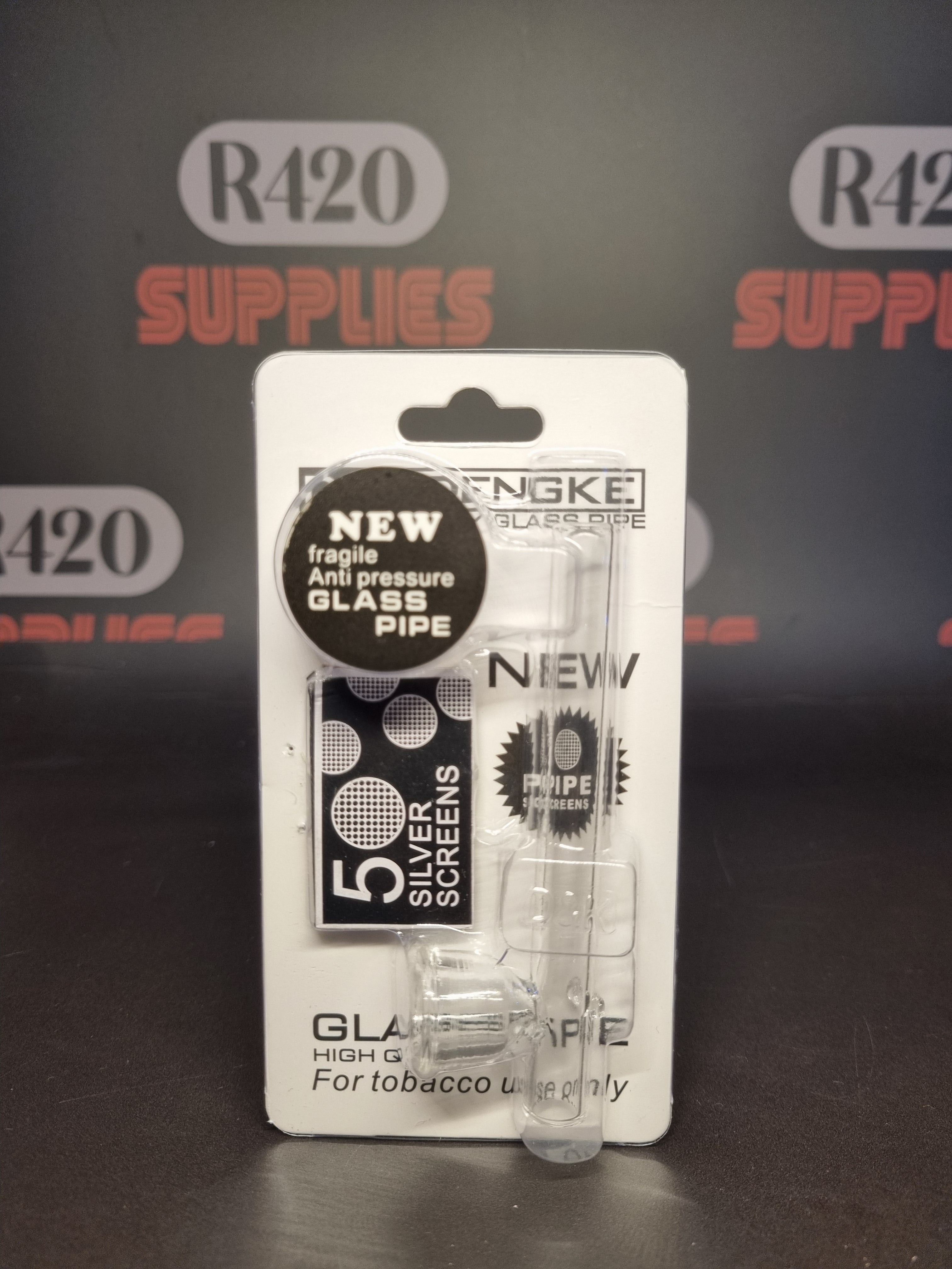 Glass Shotgun Pipe with Screens