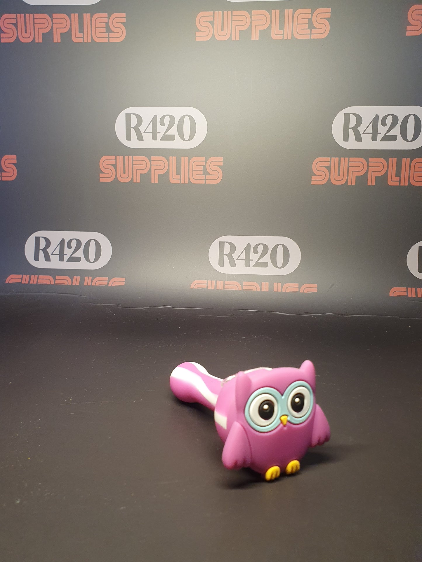 Pink Owl Pipe - Silicone 12cm