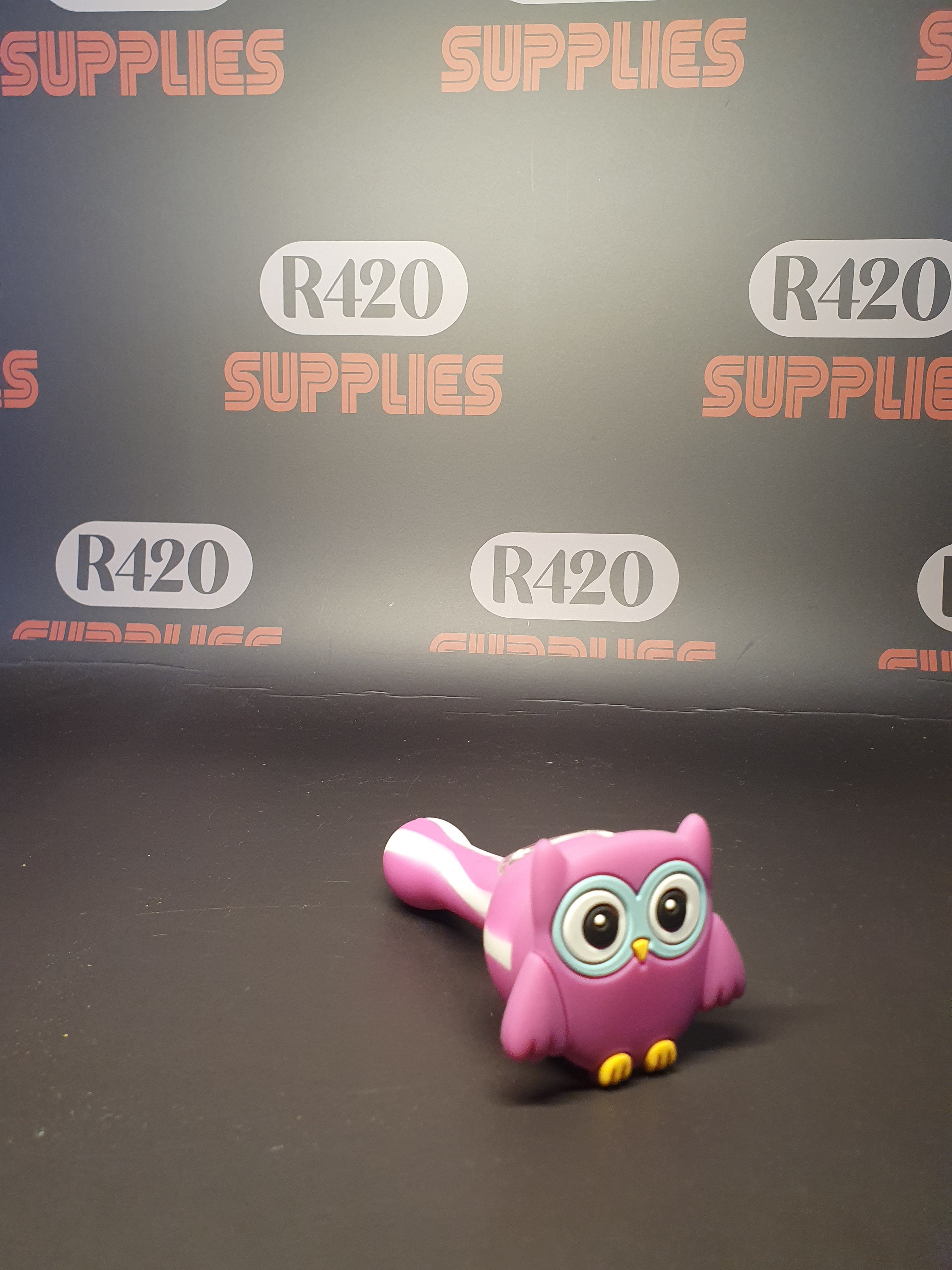 Pink Owl Pipe - Silicone 12cm
