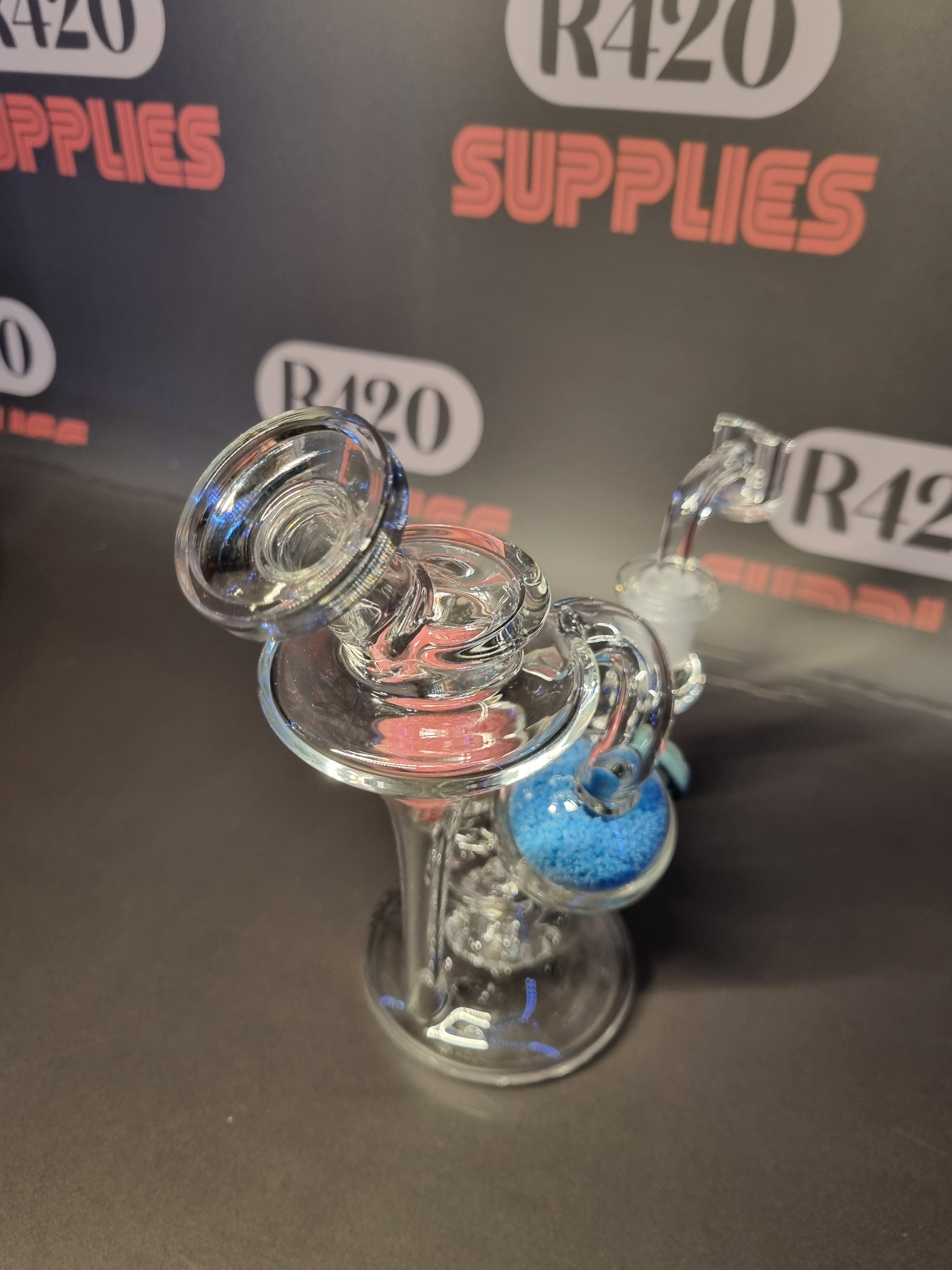 Black Leaf - Glass Dab Rig - H170mm - Glow In The Dark