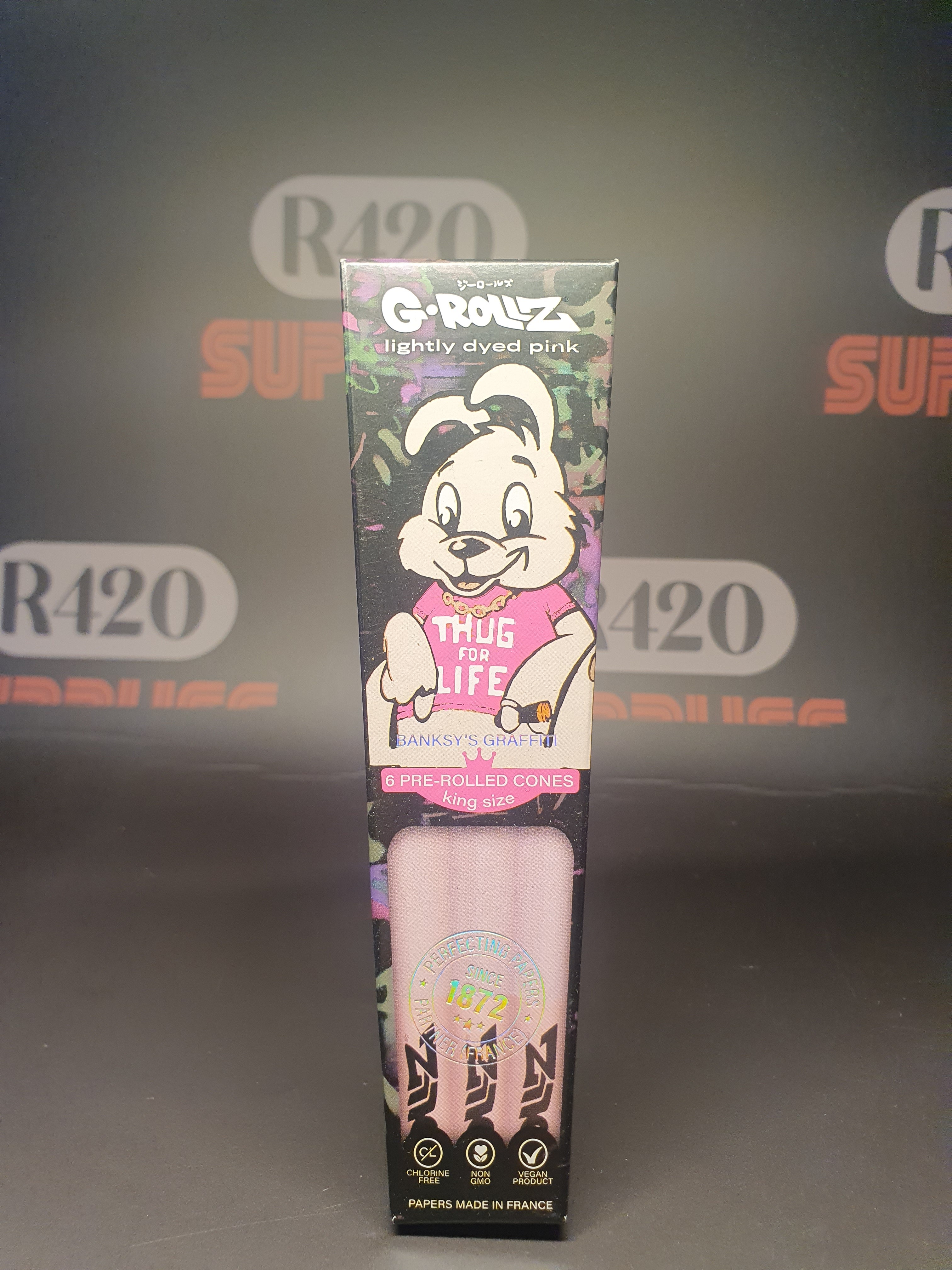 G-Rollz - Banksy - Kingsize Pink Cones - 6 Pk