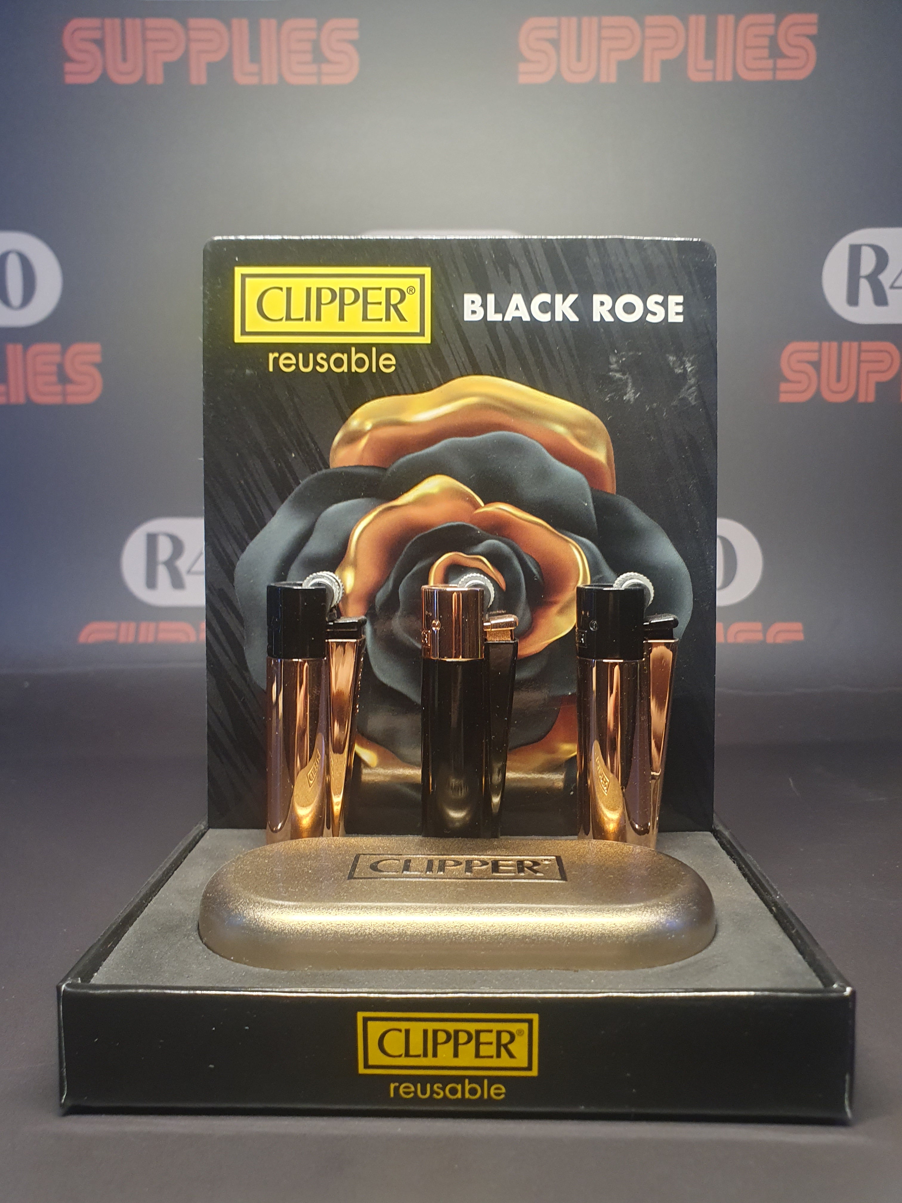 Metal Clipper Lighter + Giftbox - Rose Gold