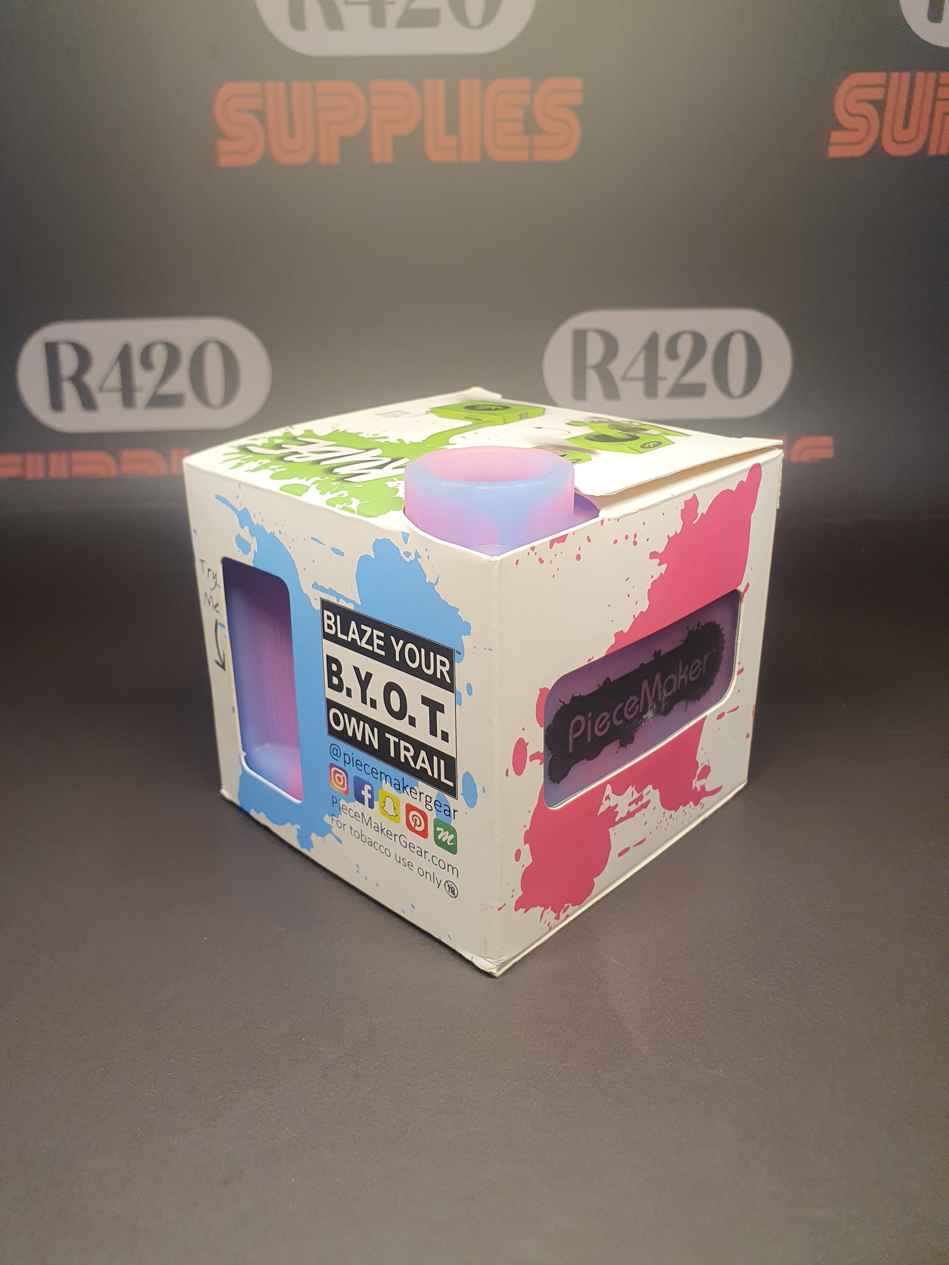 PieceMaker "Kube" Kotton Kandy Silicone Dab Rig / Bong - 19cm (Ø23mm)