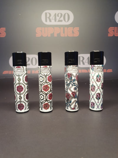 Clipper Lighter - Roses & Gold