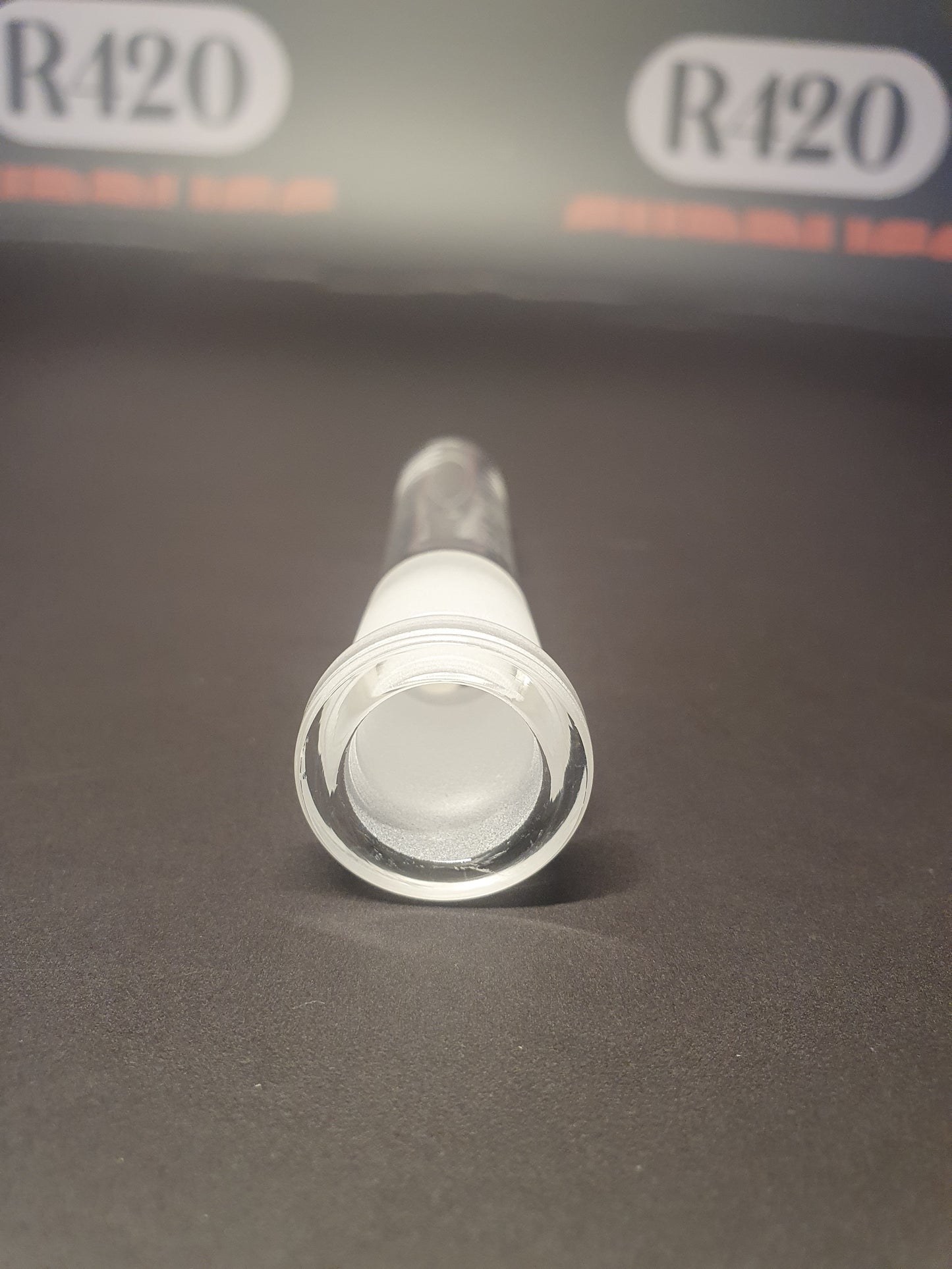 Glazen downstem - 18 mm buitenste 14 mm binnenste verbinding - 60 mm lang