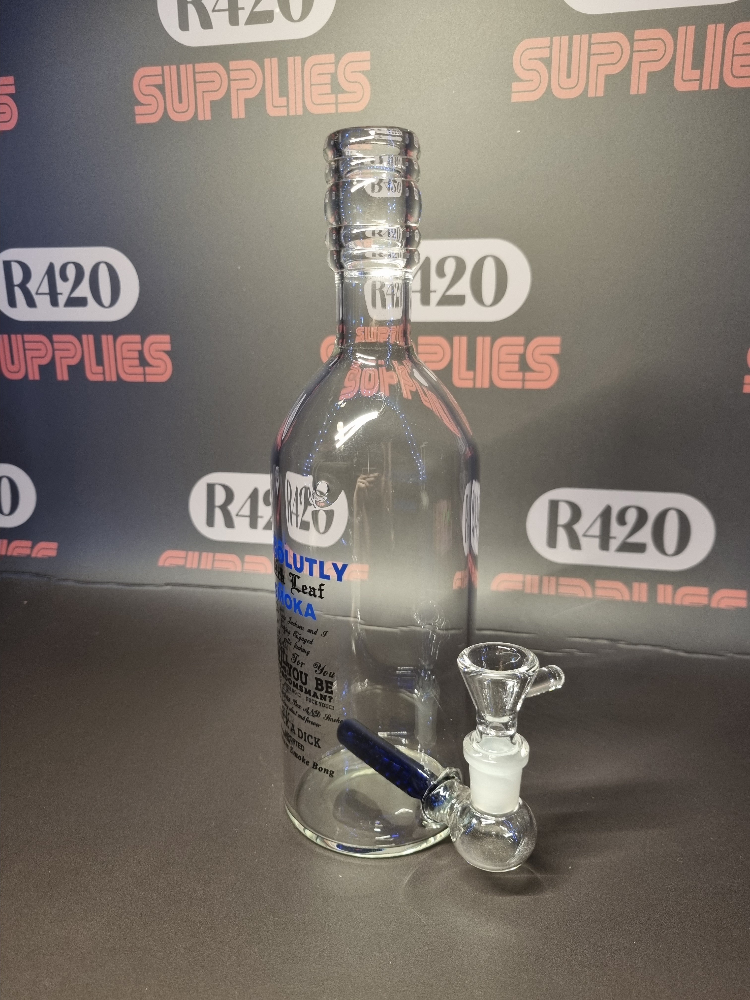 Black Leaf - "Vodka" Bottle Bong - H240mm