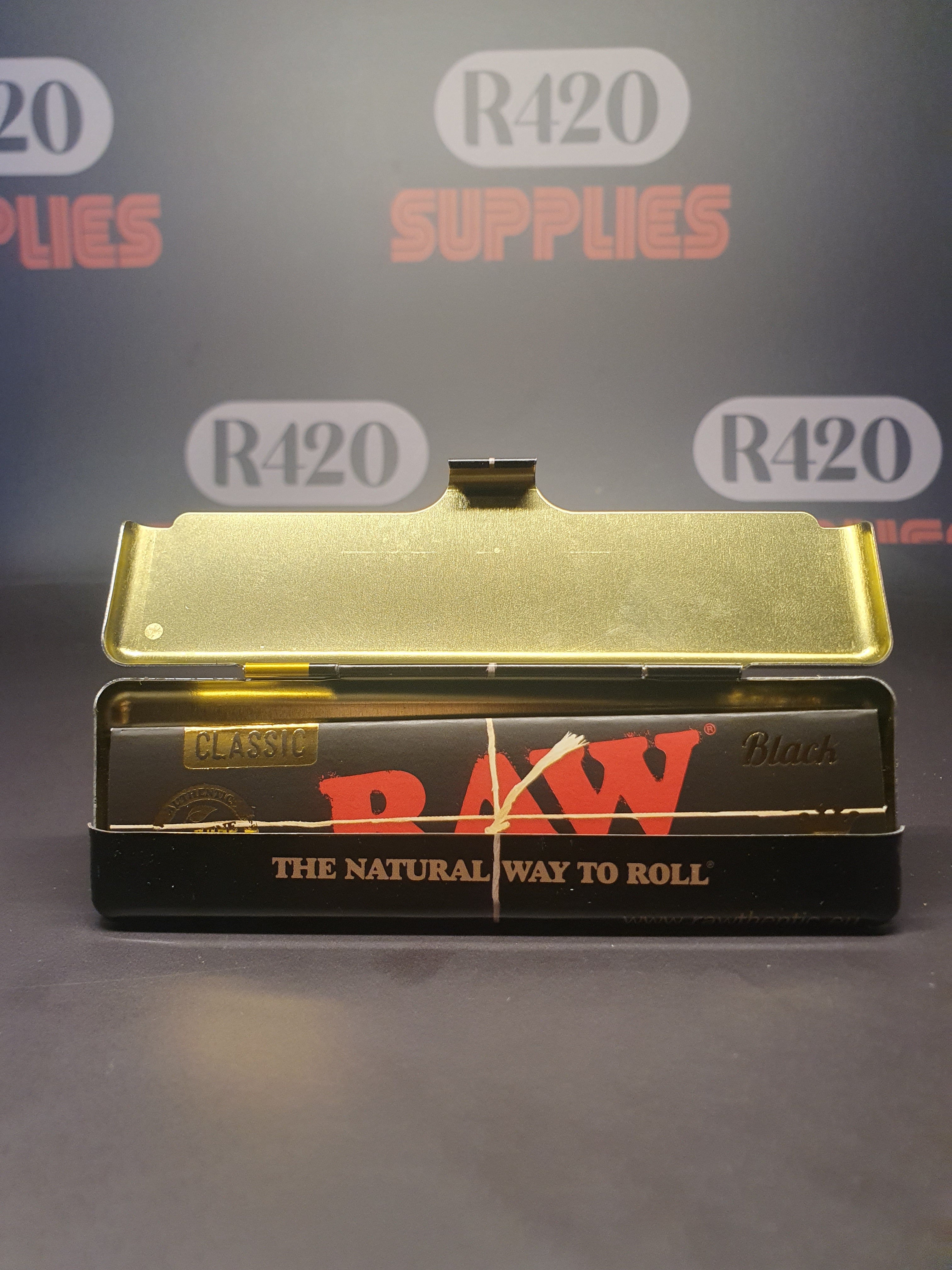 RAW Black Metal Paper Case - Kingsize Slim