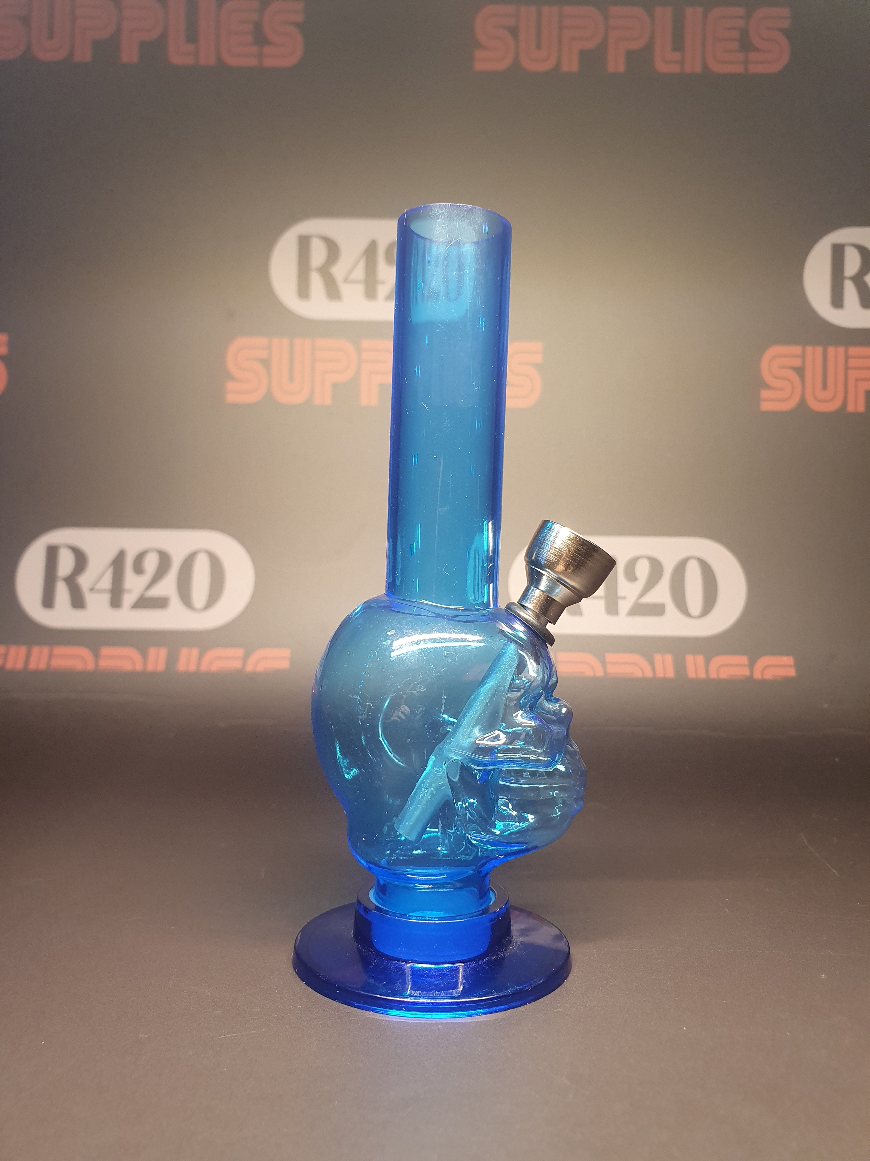 Plastic Mini Skull Bong - Mixed Colours
