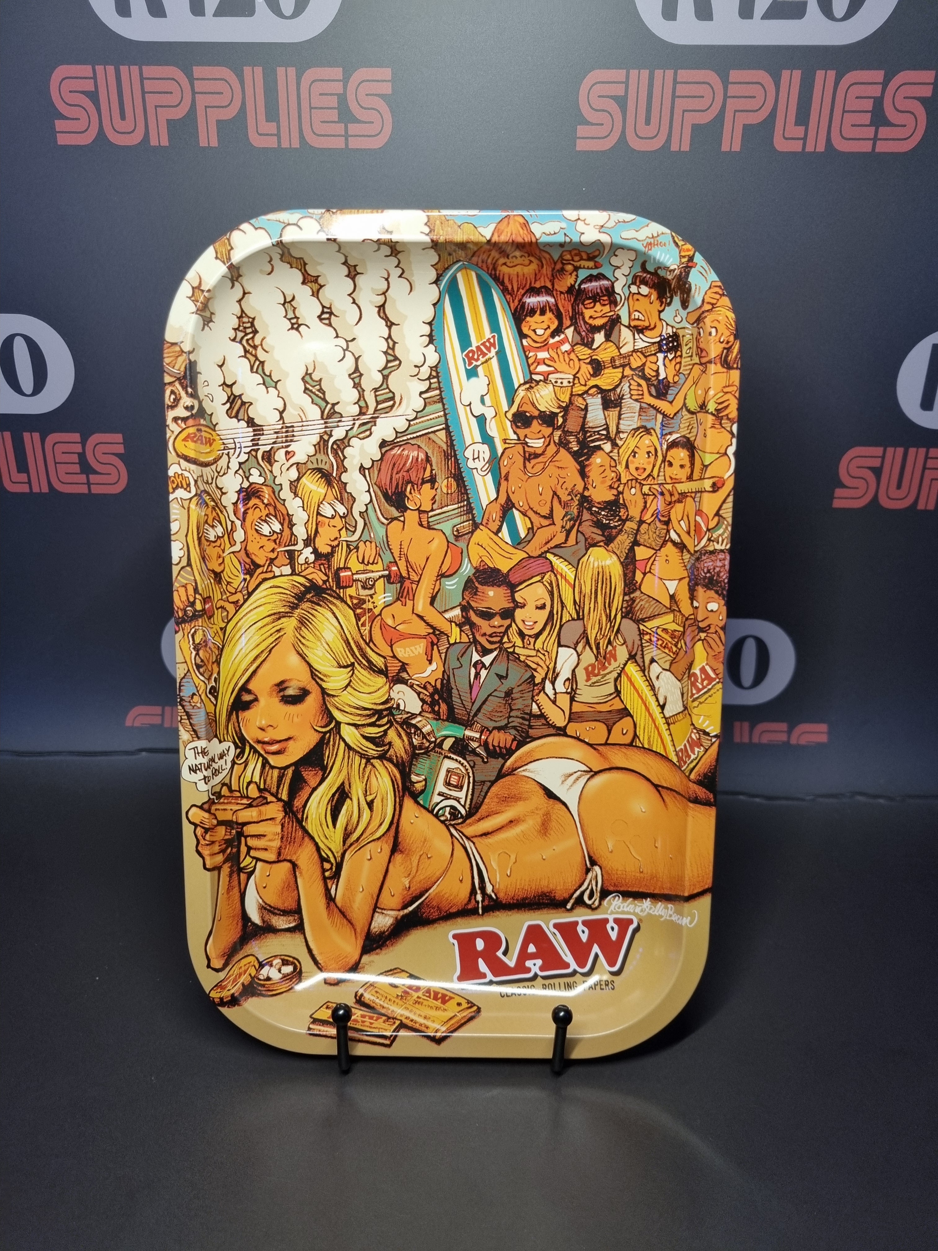 RAW x RJB Summer Beach Metal Rolling Tray - Small