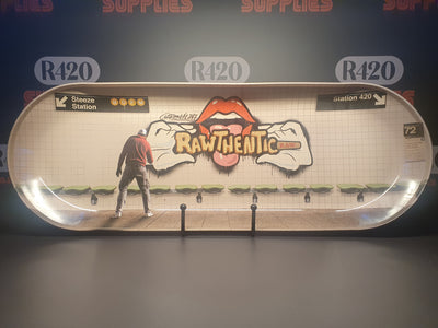 RAW Metal Skate Deck Rolling Tray - Graffiti 2