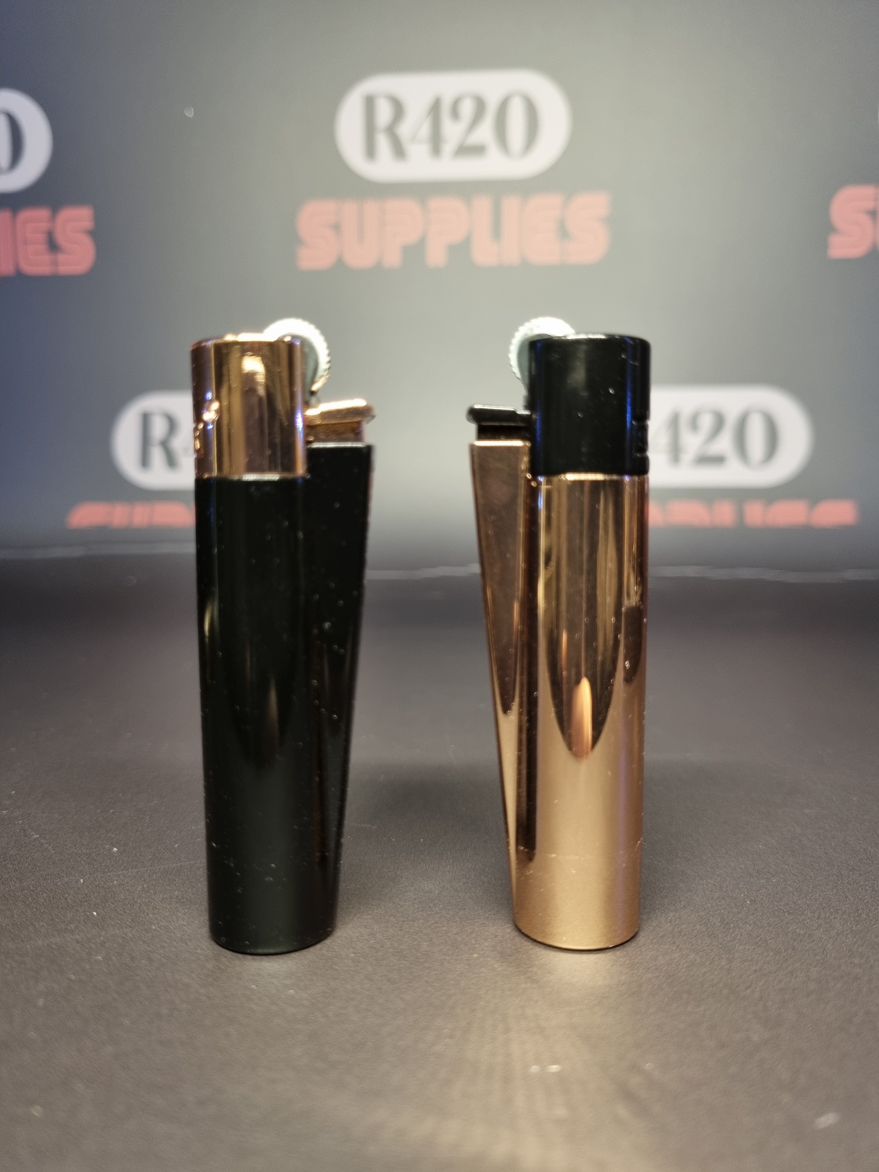 Metal Clipper Lighter + Giftbox - Black Rose