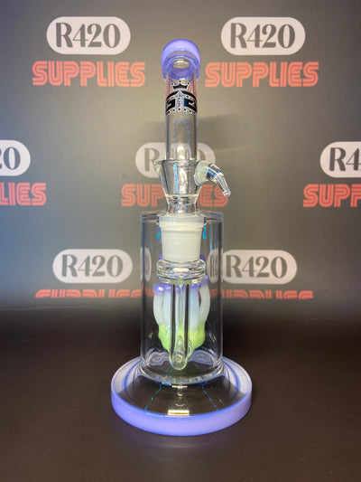 Grace Glass - Mushroom Percolator Bong - Purple - H: 36cm