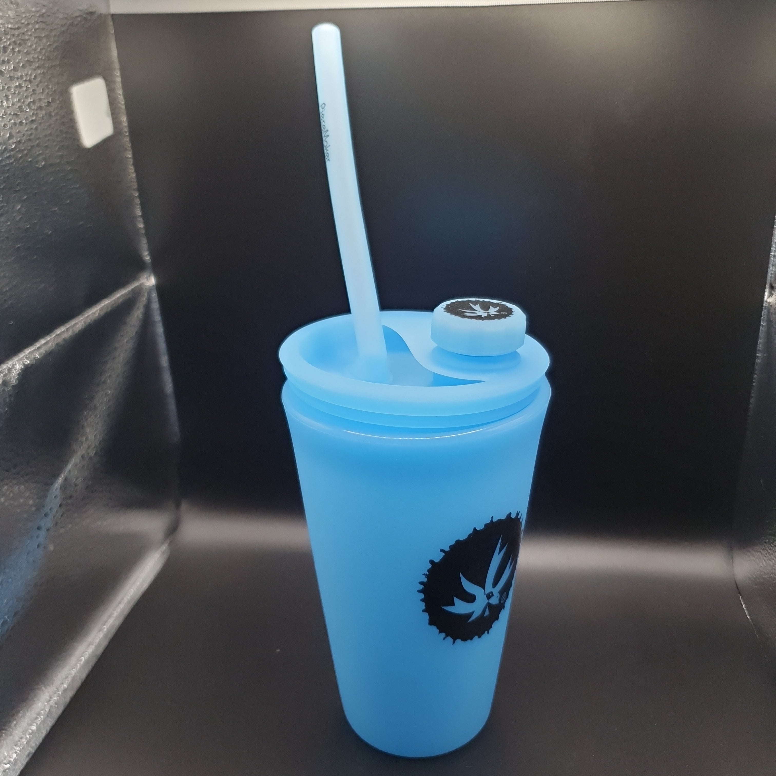 PieceMaker "Kommuter with Silipint" Cup Bong - Blue - H160mm