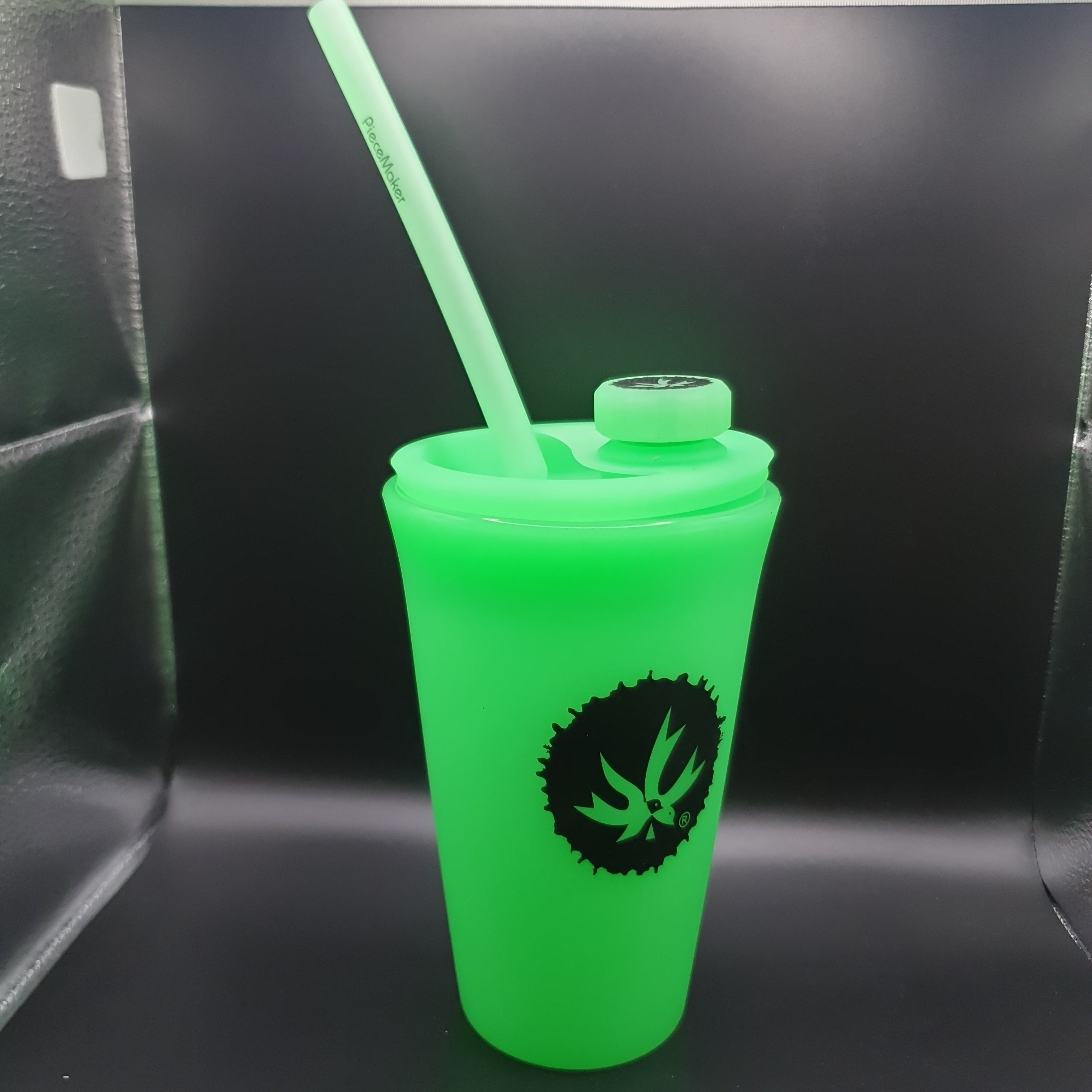 PieceMaker "Kommuter with Silipint" Cup Bong - Green - H160mm