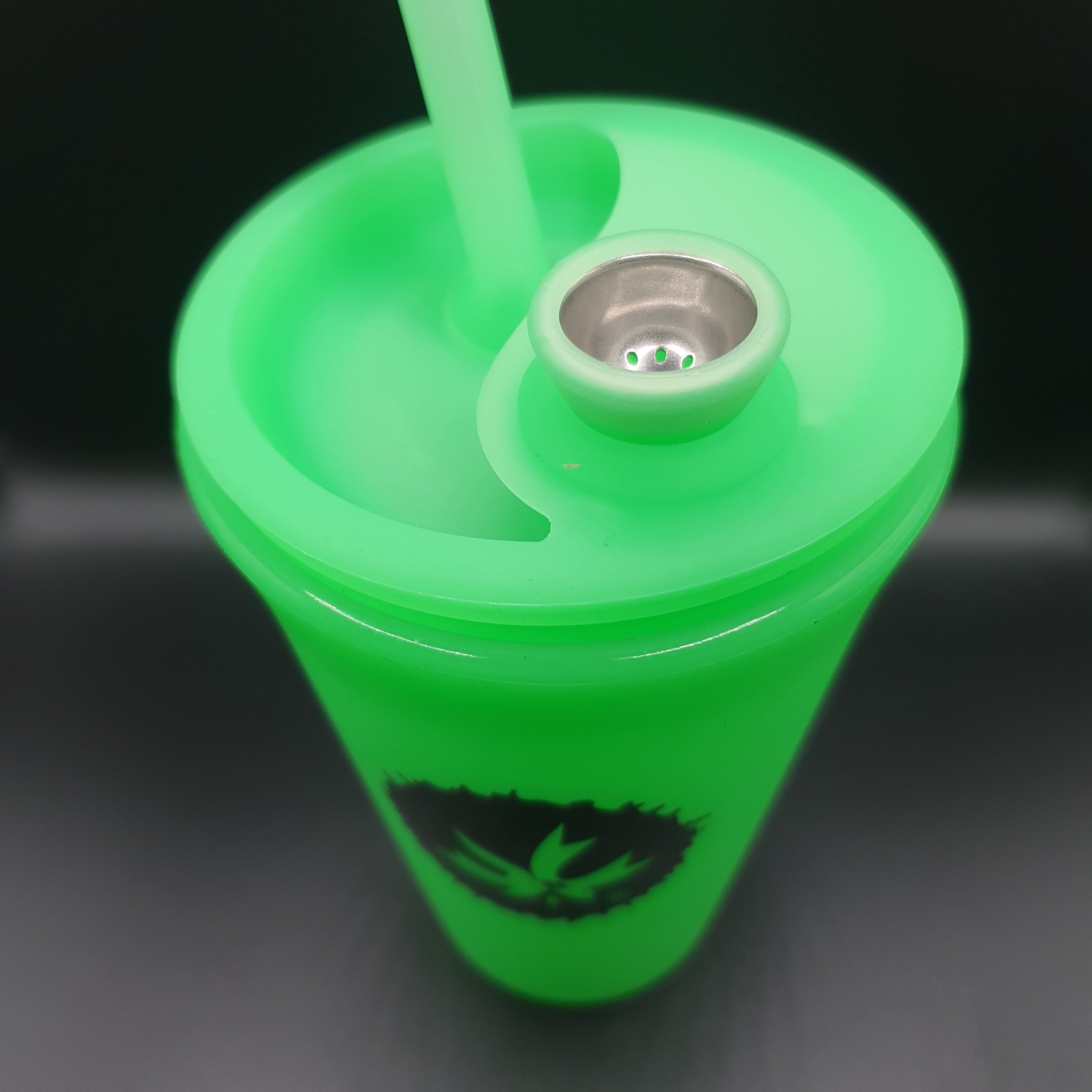 PieceMaker "Kommuter with Silipint" Cup Bong - Green - H160mm