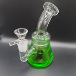Green Bubbler - H:17cm - SG:14.5mm - 22mm Thick Base