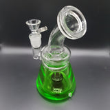 Green Bubbler - H:17cm - SG:14.5mm - 22mm Thick Base