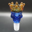Blauwe Schedelkroonkom - 18 mm mannelijk