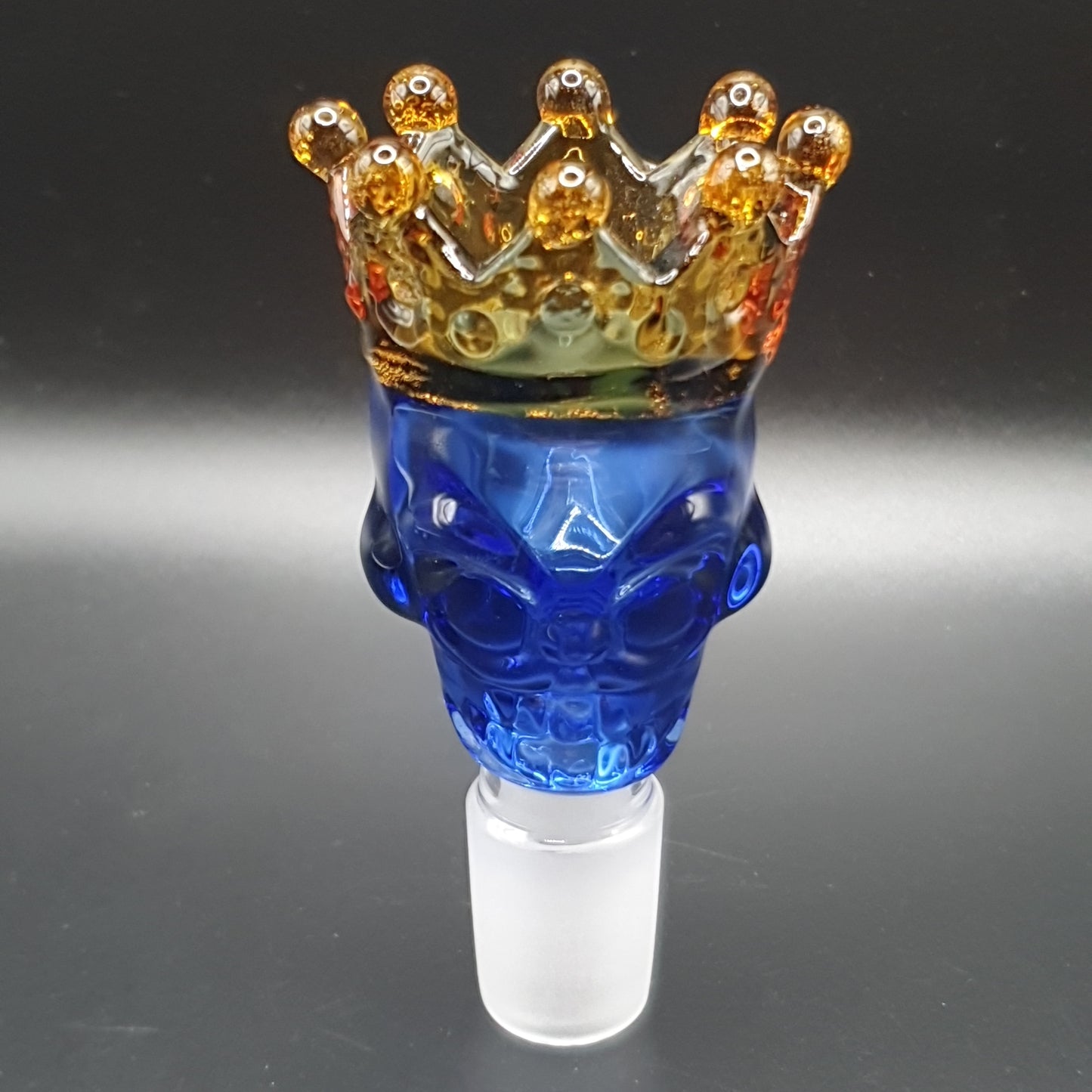 Blauwe Schedelkroonkom - 18 mm mannelijk
