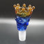 Blauwe Schedelkroonkom - 18 mm mannelijk