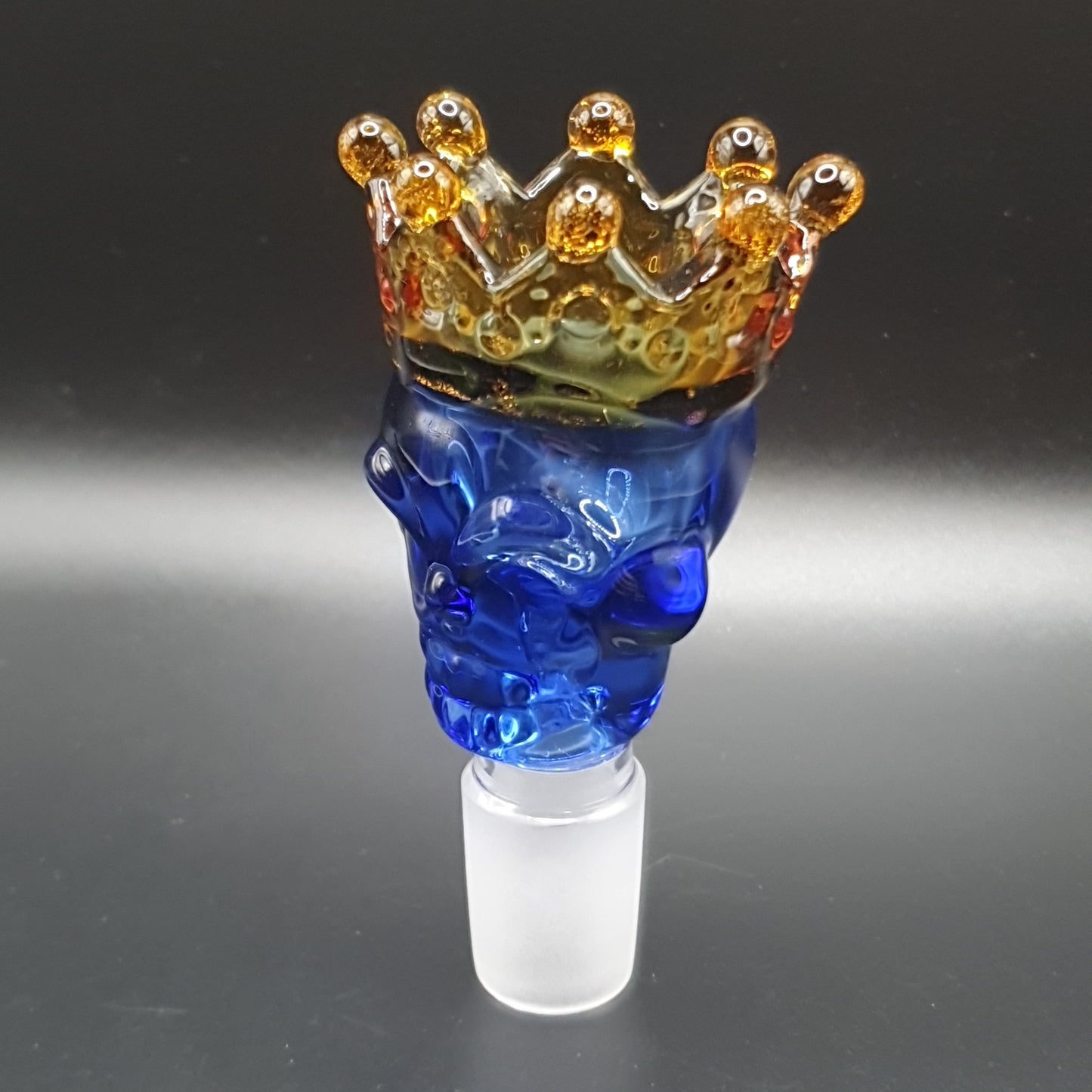 Blauwe Schedelkroonkom - 18 mm mannelijk