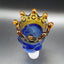 Blauwe Schedelkroonkom - 18 mm mannelijk