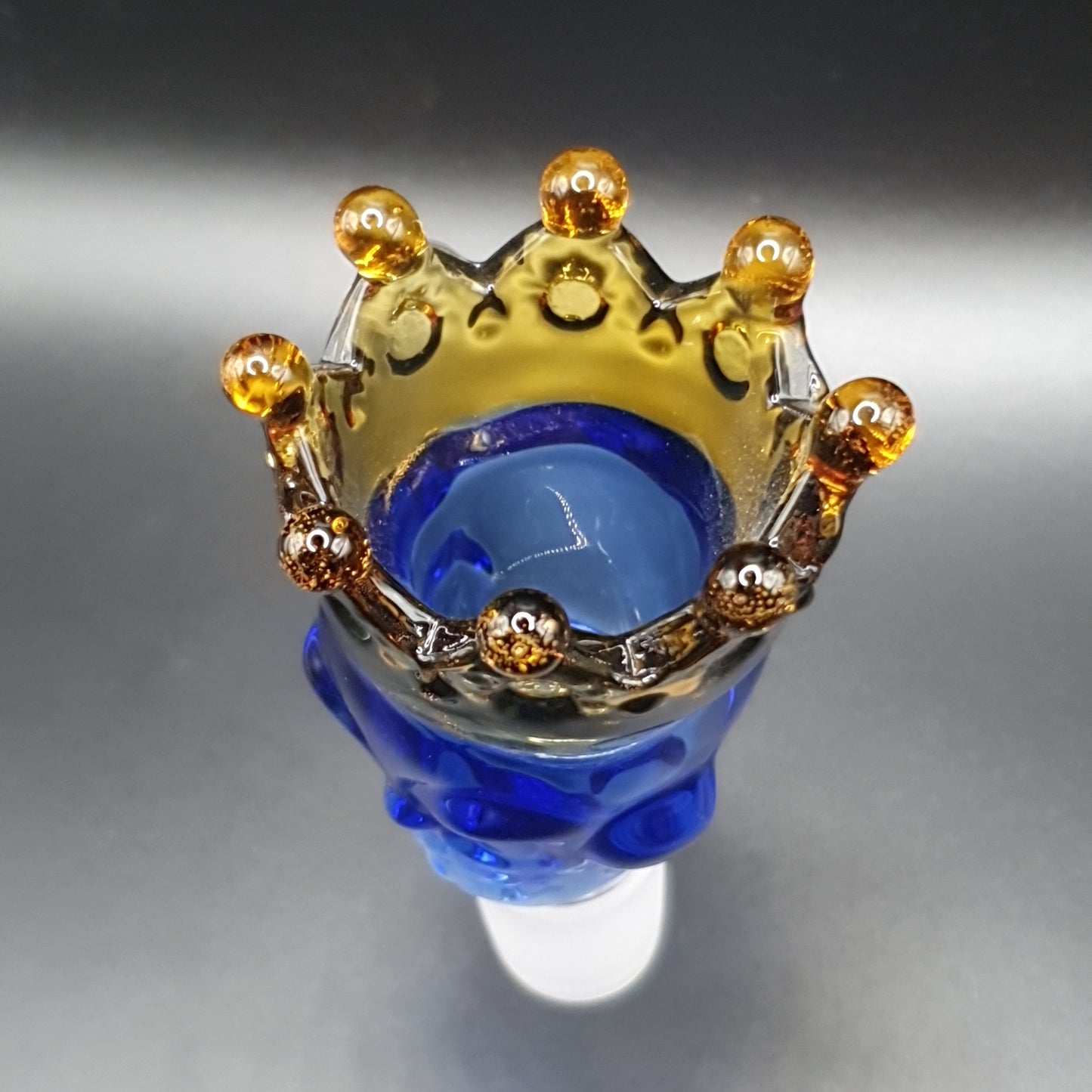 Blauwe Schedelkroonkom - 18 mm mannelijk
