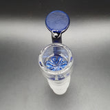 Stepped Glass Bowl - Built In Screen - 14 & 18mm Male Fitting - Blue