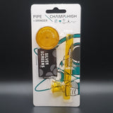 Champ High Glass Pipe Set with Grinder and Screens