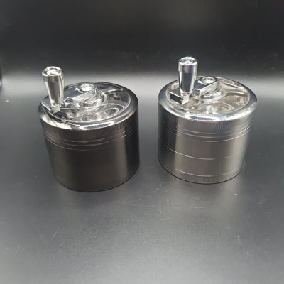 Metal Grinder with Hand Crank - 60mm - 4 Part