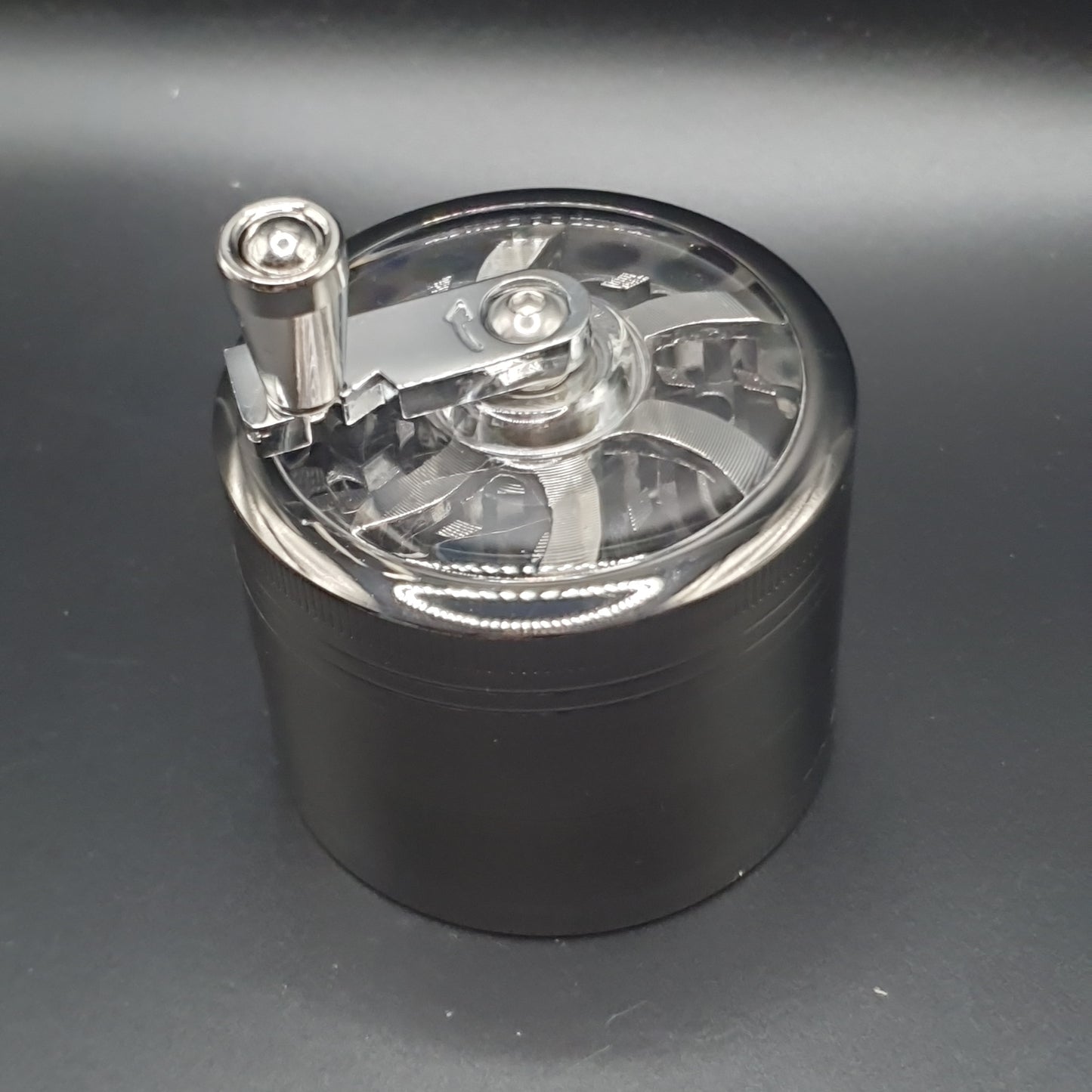 Metal Grinder with Hand Crank - 60mm - 4 Part