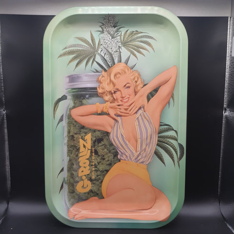 G-Rollz Pin-Up Girl Metal Rolling Tray - Small