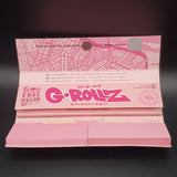 G-Rollz "Fabulous Face" Pink Kingsize Slim Rolling Papers, Tips & Poker