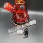 Grace Glass - Baby  Beaker Style Bong - Red - H: 25cm