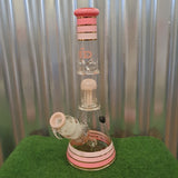 Grace Glass - Golden Line Beaker Series Pink Bong - H: 32cm