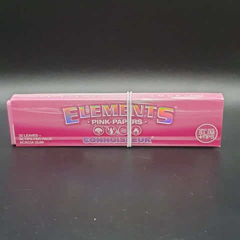 Elements Pink Kingsize Slim Connoisseur - Ultra Thin Papers and tips