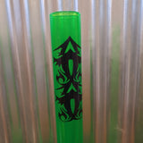 Large Plastic Bong - 50cm - Green Tribal