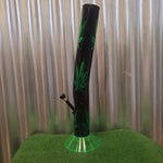 Large Plastic Bong - 42cm - Green Leaves