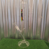 Glass Bong with Vampire Leaf Decal - 32cm