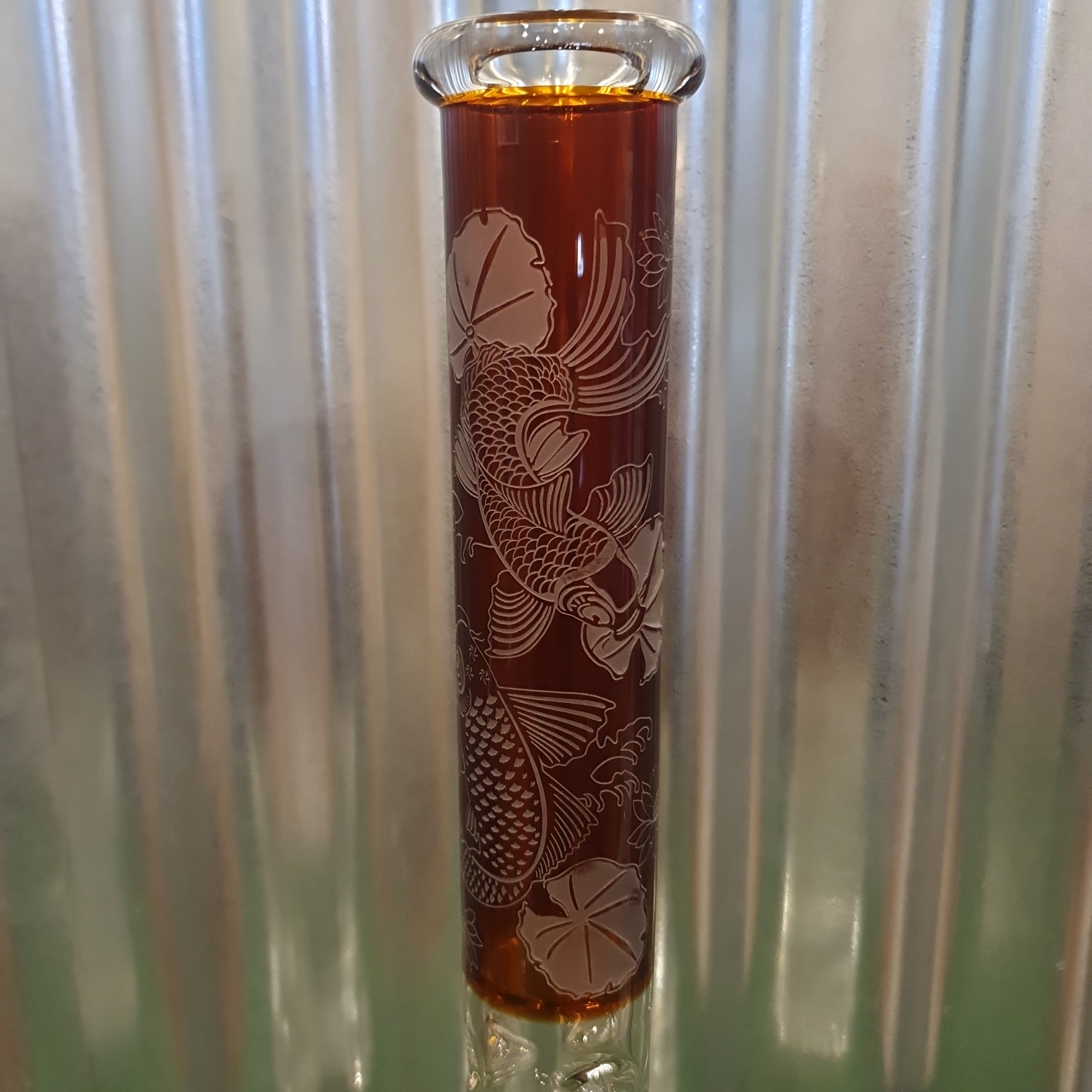Amsterdam - Deep Ocean Red - Heavy Base Glass Bong - H:40cm