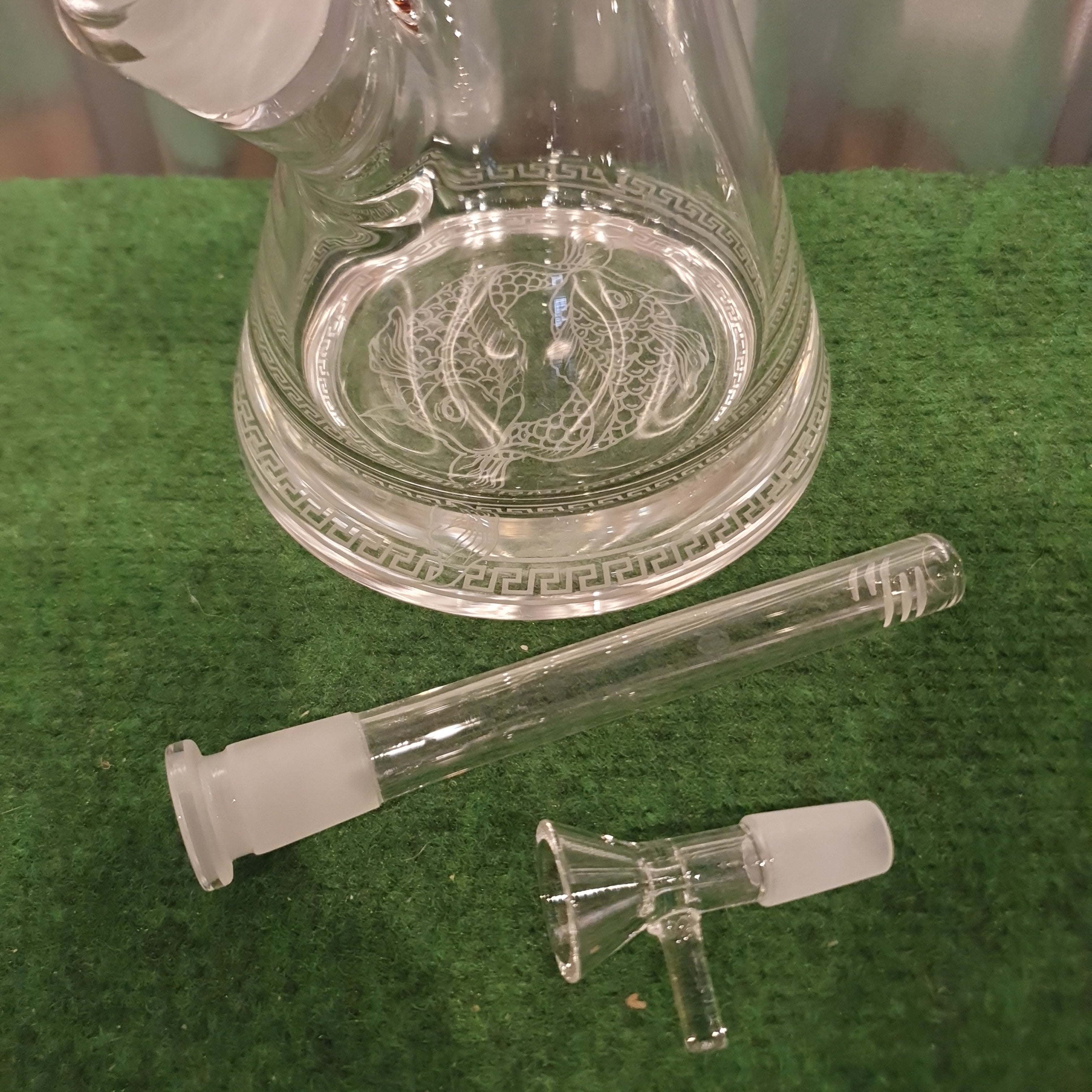Amsterdam - Deep Ocean Red - Heavy Base Glass Bong - H:40cm