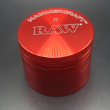 Hammercraft x RAW Aluminium  Grinder - 4 Piece  - Large 61mm - Red
