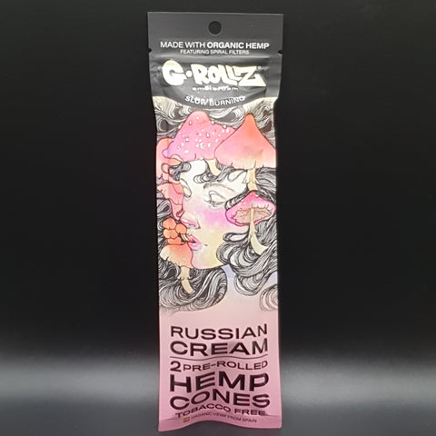 G-Rollz - Pre-Rolled Hemp Cones 2 Pack - Russian Cream