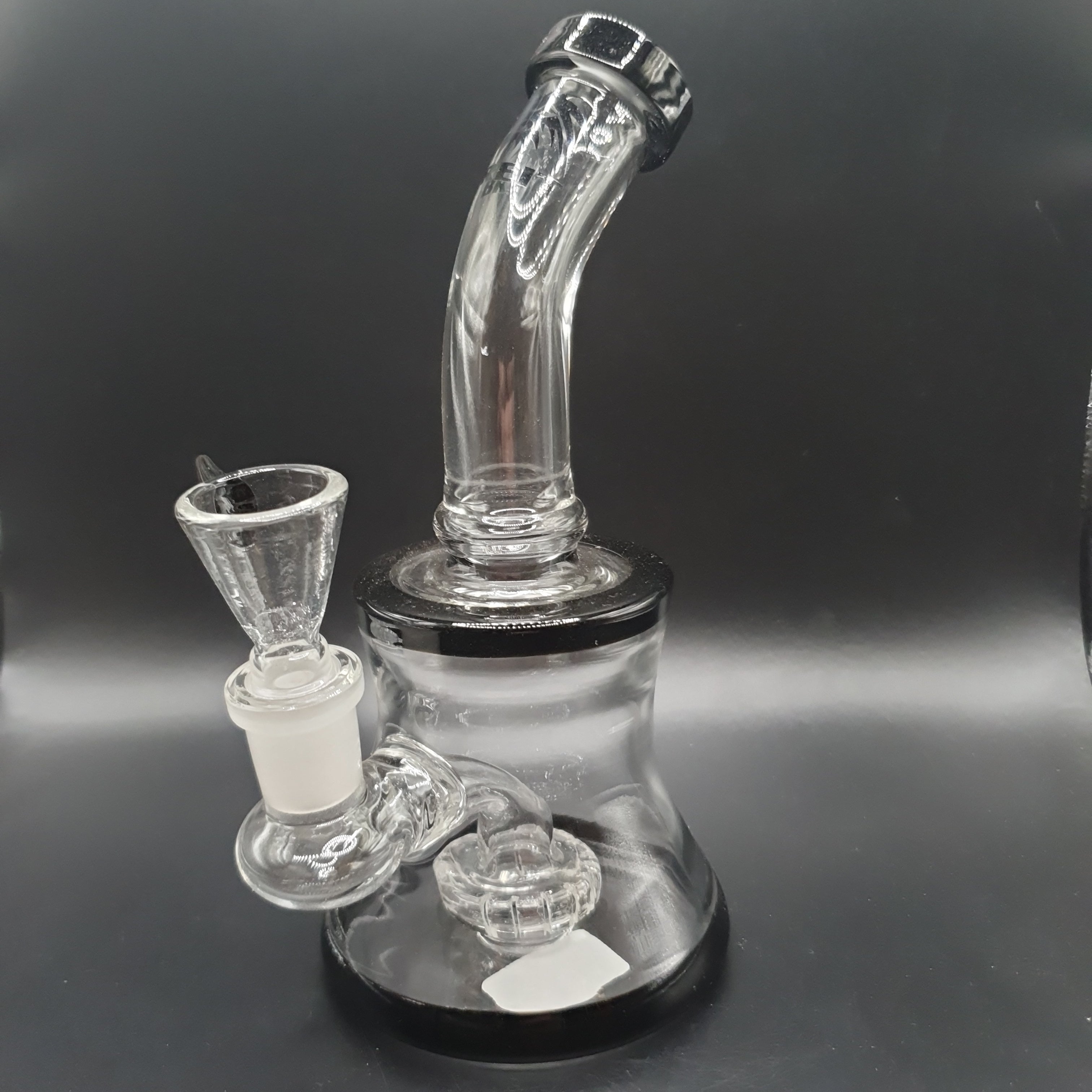 Breit - Glass Bubbler with Showerhead Percolator - Black