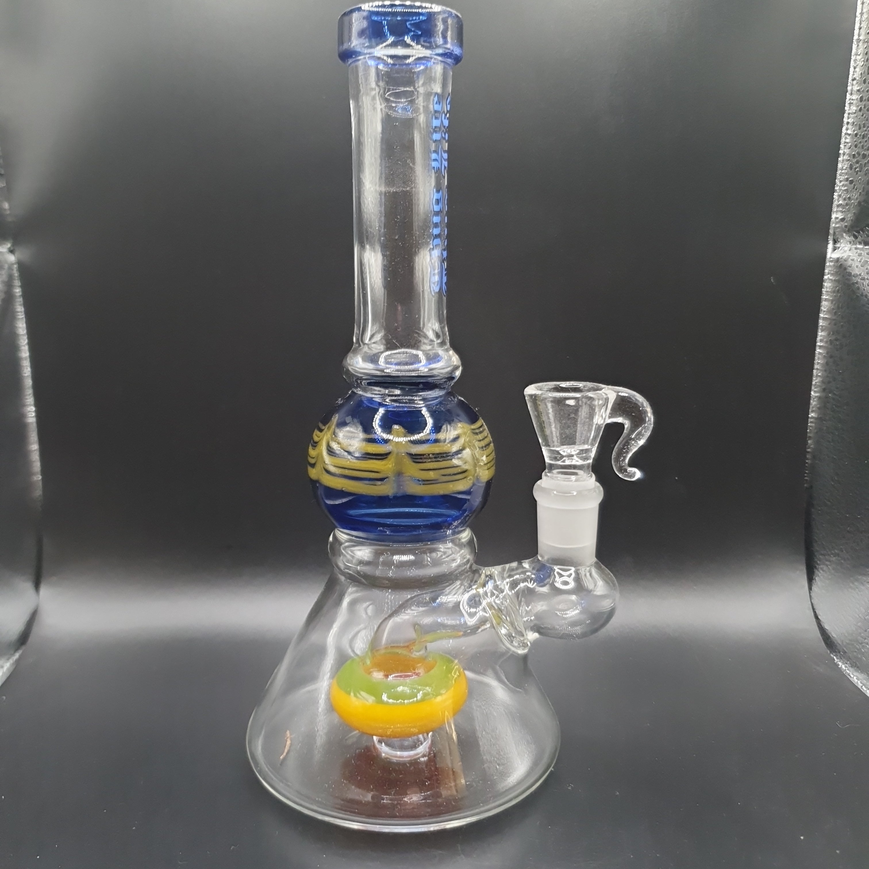 Thug Life Glass Bong - Beaker Series - Blue - H: 21cm