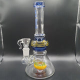 Thug Life Glass Bong - Beaker Series - Blue - H: 21cm