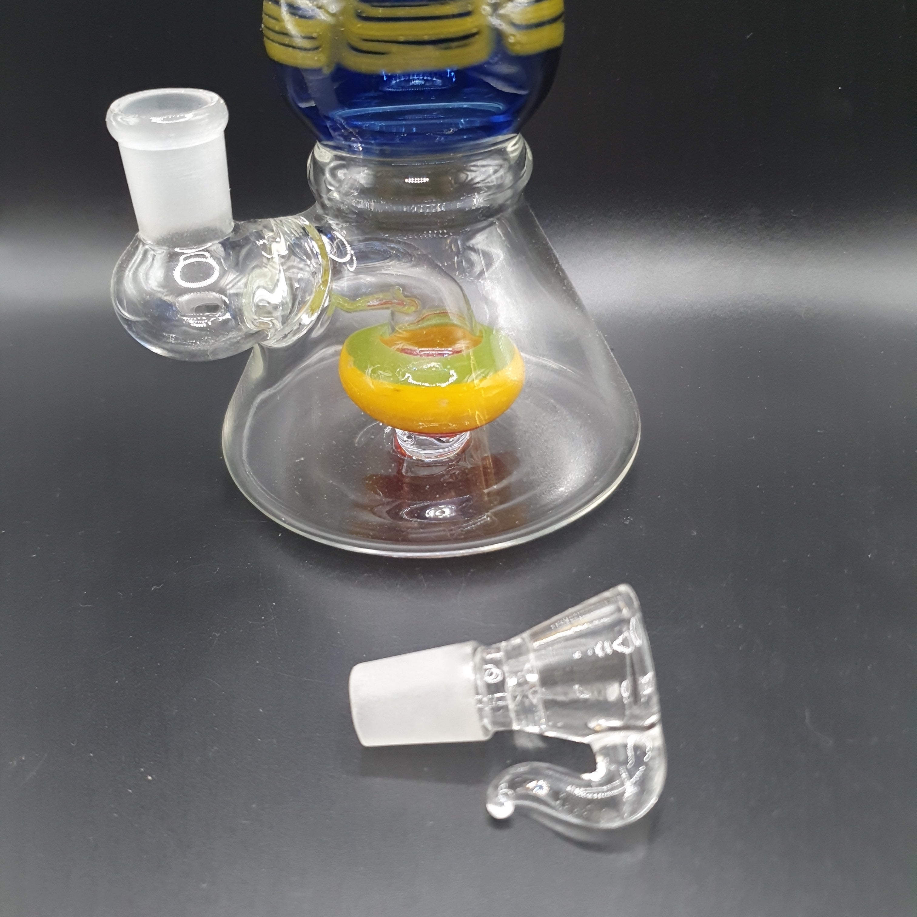 Thug Life Glass Bong - Beaker Series - Blue - H: 21cm